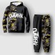 Boys 3D Camo Hoodie &amp; Pants Set Letter Long Sleeve 3D Printing Fall Winter Active Fashion Cool Polyester Kids 3-12 Years Outdoor Street Vacation Regular Fit