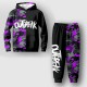 Boys 3D Camo Hoodie &amp; Pants Set Letter Long Sleeve 3D Printing Fall Winter Active Fashion Cool Polyester Kids 3-12 Years Outdoor Street Vacation Regular Fit