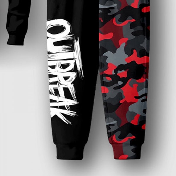 Boys 3D Camo Hoodie &amp; Pants Set Letter Long Sleeve 3D Printing Fall Winter Active Fashion Cool Polyester Kids 3-12 Years Outdoor Street Vacation Regular Fit
