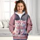 Girls' 3D Cat Hoodie Coat Outerwear Long Sleeve 3D Print Fall Winter Active Fashion Cute Polyester Kids 3-12 Years Outdoor Casual Daily Regular Fit Girls' 3D Cat Hoodie Coat Outerwear Long Sleeve 3D Print Fall Winter Active Fashion Cute Polyester Kids 3-12 Years Outdoor Casual Daily Regular Fit