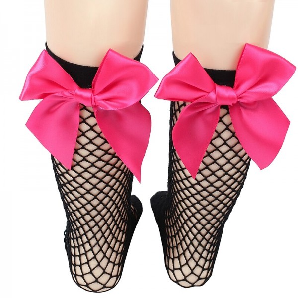 Kids Girls' Socks White fishnet stockings / pink knot Black fishnet stockings / rose red knot White fishnet stockings / purple knot Solid Color Hole Summer Spring Cute School 1-12 Years Kids Girls' Socks White fishnet stockings / pink knot Black fishnet stockings / rose red knot White fishnet stockings / purple knot Solid Color Hole Summer Spring Cute School 1-12 Years
