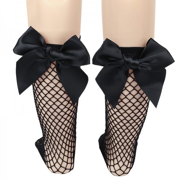 Kids Girls' Socks White fishnet stockings / pink knot Black fishnet stockings / rose red knot White fishnet stockings / purple knot Solid Color Hole Summer Spring Cute School 1-12 Years Kids Girls' Socks White fishnet stockings / pink knot Black fishnet stockings / rose red knot White fishnet stockings / purple knot Solid Color Hole Summer Spring Cute School 1-12 Years