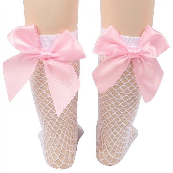 Kids Girls' Socks White fishnet stockings / pink knot Black fishnet stockings / rose red knot White fishnet stockings / purple knot Solid Color Hole Summer Spring Cute School 1-12 Years Kids Girls' Socks White fishnet stockings / pink knot Black fishnet stockings / rose red knot White fishnet stockings / purple knot Solid Color Hole Summer Spring Cute School 1-12 Years