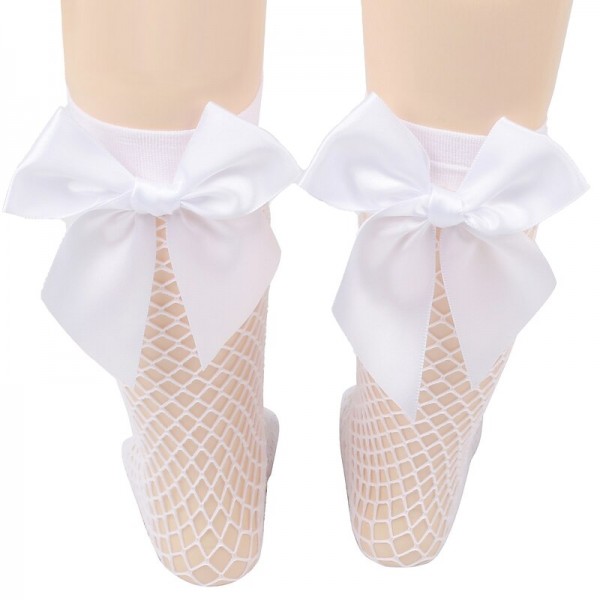 Kids Girls' Socks White fishnet stockings / pink knot Black fishnet stockings / rose red knot White fishnet stockings / purple knot Solid Color Hole Summer Spring Cute School 1-12 Years Kids Girls' Socks White fishnet stockings / pink knot Black fishnet stockings / rose red knot White fishnet stockings / purple knot Solid Color Hole Summer Spring Cute School 1-12 Years
