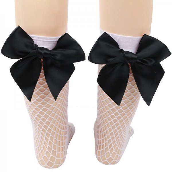 Kids Girls' Socks White fishnet stockings / pink knot Black fishnet stockings / rose red knot White fishnet stockings / purple knot Solid Color Hole Summer Spring Cute School 1-12 Years Kids Girls' Socks White fishnet stockings / pink knot Black fishnet stockings / rose red knot White fishnet stockings / purple knot Solid Color Hole Summer Spring Cute School 1-12 Years