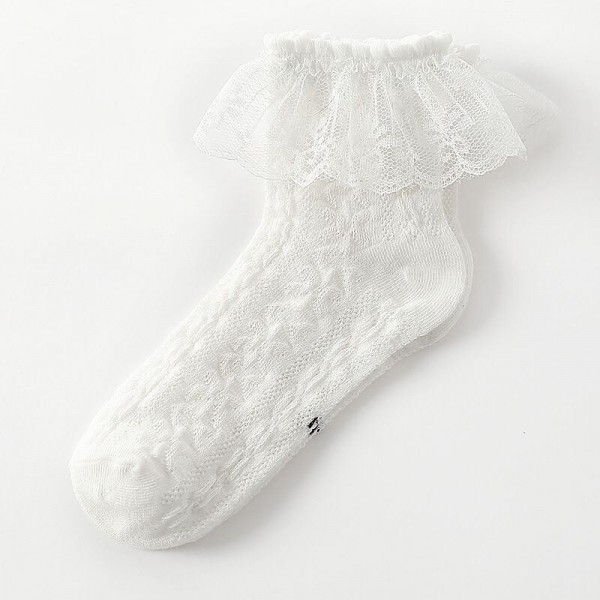 Kids Girls' 5 Pairs Socks 1273 black (small lace) Bear (pink) large lace 1273 white (medium lace) Solid Color Lace Trims Summer Spring Cute School 3-12 Years Kids Girls' 5 Pairs Socks 1273 black (small lace) Bear (pink) large lace 1273 white (medium lace) Solid Color Lace Trims Summer Spring Cute School 3-12 Years