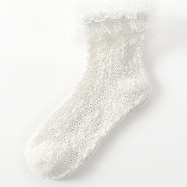 Kids Girls' 5 Pairs Socks 1273 black (small lace) Bear (pink) large lace 1273 white (medium lace) Solid Color Lace Trims Summer Spring Cute School 3-12 Years Kids Girls' 5 Pairs Socks 1273 black (small lace) Bear (pink) large lace 1273 white (medium lace) Solid Color Lace Trims Summer Spring Cute School 3-12 Years