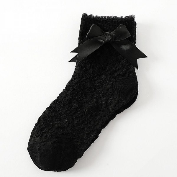 Kids Girls' 5 Pairs Socks 1273 black (small lace) Bear (pink) large lace 1273 white (medium lace) Solid Color Lace Trims Summer Spring Cute School 3-12 Years Kids Girls' 5 Pairs Socks 1273 black (small lace) Bear (pink) large lace 1273 white (medium lace) Solid Color Lace Trims Summer Spring Cute School 3-12 Years