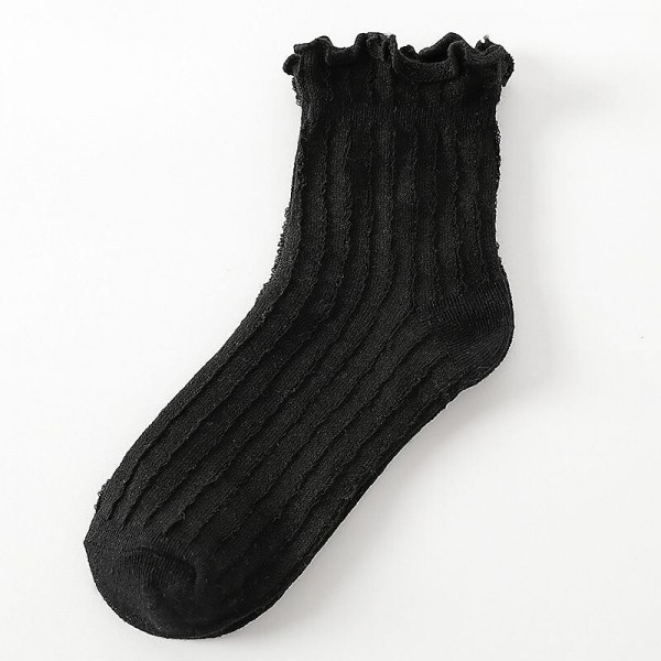Kids Girls' 5 Pairs Socks 1273 black (small lace) Bear (pink) large lace 1273 white (medium lace) Solid Color Lace Trims Summer Spring Cute School 3-12 Years Kids Girls' 5 Pairs Socks 1273 black (small lace) Bear (pink) large lace 1273 white (medium lace) Solid Color Lace Trims Summer Spring Cute School 3-12 Years