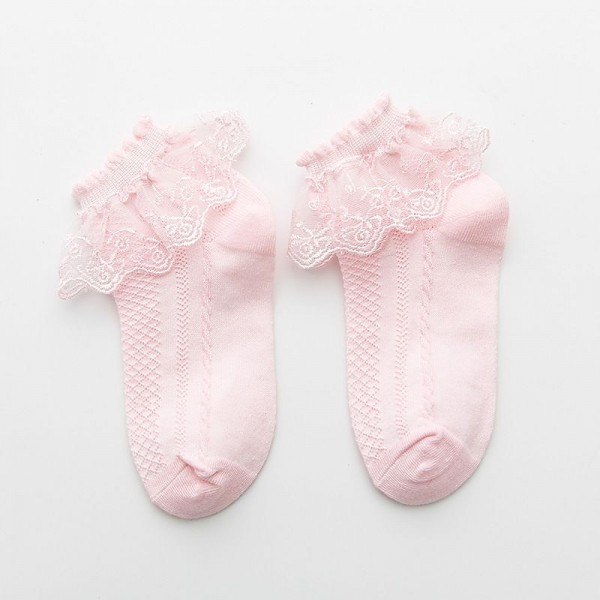 Kids Girls' 5 Pairs Socks 1273 black (small lace) Bear (pink) large lace 1273 white (medium lace) Solid Color Lace Trims Summer Spring Cute School 3-12 Years Kids Girls' 5 Pairs Socks 1273 black (small lace) Bear (pink) large lace 1273 white (medium lace) Solid Color Lace Trims Summer Spring Cute School 3-12 Years