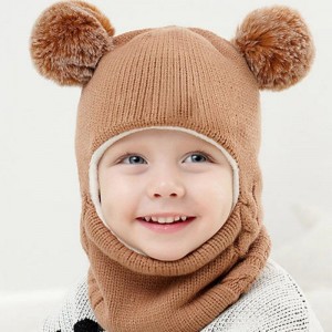 Kids Winter Hat Scarf Set Unisex Kids Hat Scarf Toddler Beanie Hat with Fleece Lined Girls Boys with Neck Wamer Infant Toddler Knit Hats