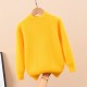 Kids Girls' Sweater Solid Color School Other Prints Long Sleeve Crewneck Active 3-13 Years Spring Black Yellow Pink Kids Girls' Sweater Solid Color School Other Prints Long Sleeve Crewneck Active 3-13 Years Spring Black Yellow Pink