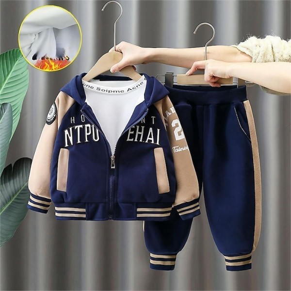 2 Pieces Toddler Boys Jacket & Pants Outfit Stripe Letter Long Sleeve Zipper Cotton Set School Cool Daily Fall Winter 3-7 Years Blue Coffee 2 Pieces Toddler Boys Jacket & Pants Outfit Stripe Letter Long Sleeve Zipper Cotton Set School Cool Daily Fall Winter 3-7 Years Blue Coffee