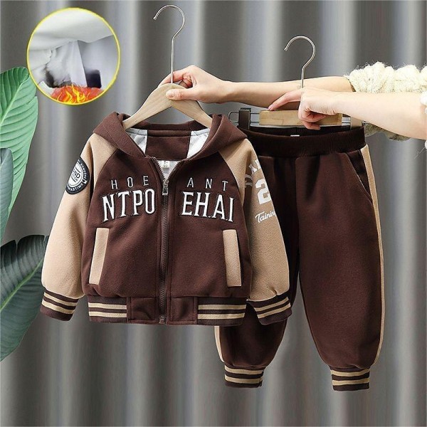 2 Pieces Toddler Boys Jacket & Pants Outfit Stripe Letter Long Sleeve Zipper Cotton Set School Cool Daily Fall Winter 3-7 Years Blue Coffee 2 Pieces Toddler Boys Jacket & Pants Outfit Stripe Letter Long Sleeve Zipper Cotton Set School Cool Daily Fall Winter 3-7 Years Blue Coffee