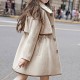 Kids Girls' Woolen Coat Long Sleeve off white Solid Color Spring Fall Active School 7-13 Years Kids Girls' Woolen Coat Long Sleeve off white Solid Color Spring Fall Active School 7-13 Years