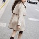 Kids Girls' Woolen Coat Long Sleeve off white Solid Color Spring Fall Active School 7-13 Years Kids Girls' Woolen Coat Long Sleeve off white Solid Color Spring Fall Active School 7-13 Years
