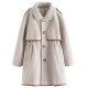 Kids Girls' Woolen Coat Long Sleeve off white Solid Color Spring Fall Active School 7-13 Years Kids Girls' Woolen Coat Long Sleeve off white Solid Color Spring Fall Active School 7-13 Years