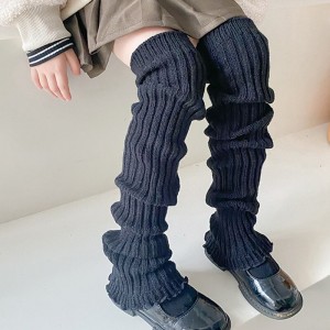 Kids Girls&#039; Stockings Coffee color Black White Solid Color Ruched Spring Fall Cute Casual 3-12 Years