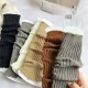 Kids Girls' Stockings Coffee color Black White Solid Color Ruched Spring Fall Cute Casual 3-12 Years Kids Girls' Stockings Coffee color Black White Solid Color Ruched Spring Fall Cute Casual 3-12 Years