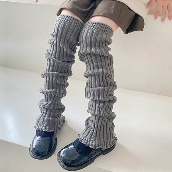 Kids Girls' Stockings Coffee color Black White Solid Color Ruched Spring Fall Cute Casual 3-12 Years Kids Girls' Stockings Coffee color Black White Solid Color Ruched Spring Fall Cute Casual 3-12 Years