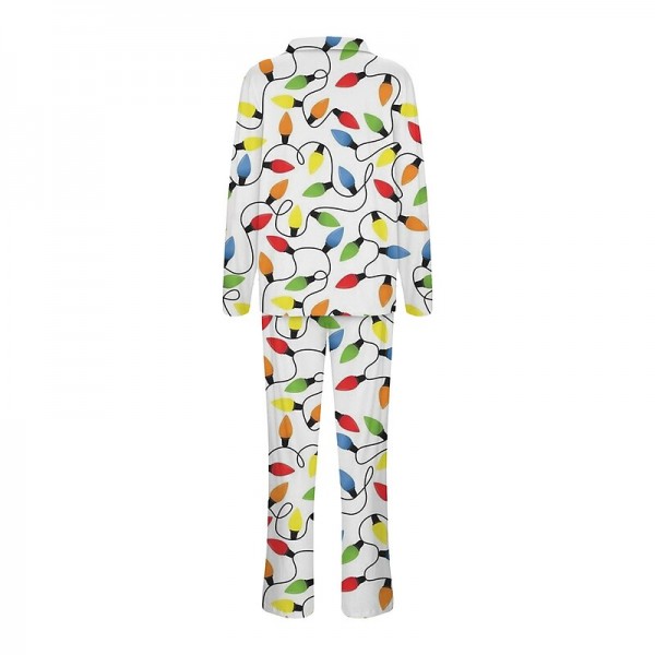 Family Pajamas Graphic Cartoon Home Print Black White Red Long Sleeve Mommy And Me Outfits Active Matching Outfits