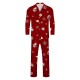 Family Pajamas Graphic Cartoon Home Print Black White Red Long Sleeve Mommy And Me Outfits Active Matching Outfits