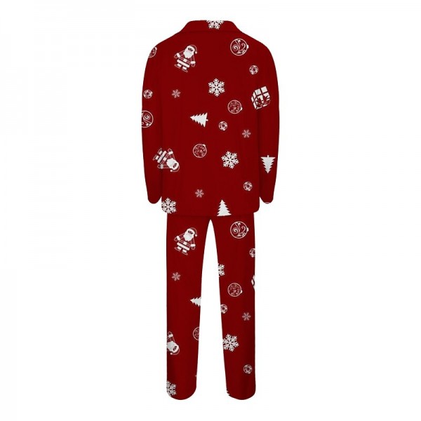 Family Pajamas Graphic Cartoon Home Print Black White Red Long Sleeve Mommy And Me Outfits Active Matching Outfits