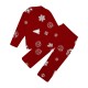 Family Pajamas Graphic Cartoon Home Print Black White Red Long Sleeve Mommy And Me Outfits Active Matching Outfits