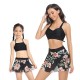 Mommy and Me Swimsuit Solid Color Graphic Sport Print Black Blue Green Long Sleeve Mommy And Me Outfits Active Matching Outfits Mommy and Me Swimsuit Solid Color Graphic Sport Print Black Blue Green Long Sleeve Mommy And Me Outfits Active Matching Outfits