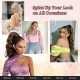 Ponytail Extension Claw Clip In Ponytail Extensions Multi Layered Long Wavy Curly Ponytail Clip On Fake Hair Soft Natural Synthetic Hairpieces for Women Daily - Ash Blonde with Highlights