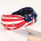 American Flag Printed Wide Brimmed Head Band Stylish Glitter Rhinestone Decorative Knotted Hair Hoop Suitable For Independent Day Wear American Flag Printed Wide Brimmed Head Band Stylish Glitter Rhinestone Decorative Knotted Hair Hoop Suitable For Independent Day Wear