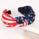 American Flag Printed Wide Brimmed Head Band Stylish Glitter Rhinestone Decorative Knotted Hair Hoop Suitable For Independent Day Wear American Flag Printed Wide Brimmed Head Band Stylish Glitter Rhinestone Decorative Knotted Hair Hoop Suitable For Independent Day Wear
