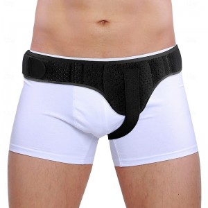 Hernia Belt for Men Women  Left/Right Side Inguinal Hernia Support with Removable Compression Pads, Black