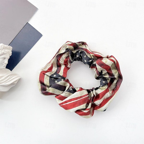 7pcs Patriotic Hair Accessories Set - Vibrant American Flag Scrunchies & Headband - Durable Satin for Independence Day Celebrations - Stylish & Gentle on Hair 7pcs Patriotic Hair Accessories Set - Vibrant American Flag Scrunchies & Headband - Durable Satin for Independence Day Celebrations - Stylish & Gentle on Hair