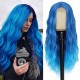 Blue Wig Long Blue Wavy Wigs for Women Middle Part Ombre Blue Wig 26 inch Natural Curly Synthetic Wig Heat Resistant Fiber Wigs for Daily Party Use Blue Wig Long Blue Wavy Wigs for Women Middle Part Ombre Blue Wig 26 inch Natural Curly Synthetic Wig Heat Resistant Fiber Wigs for Daily Party Use