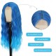 Blue Wig Long Blue Wavy Wigs for Women Middle Part Ombre Blue Wig 26 inch Natural Curly Synthetic Wig Heat Resistant Fiber Wigs for Daily Party Use Blue Wig Long Blue Wavy Wigs for Women Middle Part Ombre Blue Wig 26 inch Natural Curly Synthetic Wig Heat Resistant Fiber Wigs for Daily Party Use