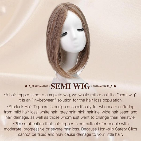 Light Brown & Ash Blonde Hair Toppers for Women Synthetic Hair Toppers Hair Pieces Swiss Base with 3 Clips in Wiglets Toppers for Women with Thinning Hair Grey Hair Hair Loss Light Brown & Ash Blonde Hair Toppers for Women Synthetic Hair Toppers Hair Pieces Swiss Base with 3 Clips in Wiglets Toppers for Women with Thinning Hair Grey Hair Hair Loss