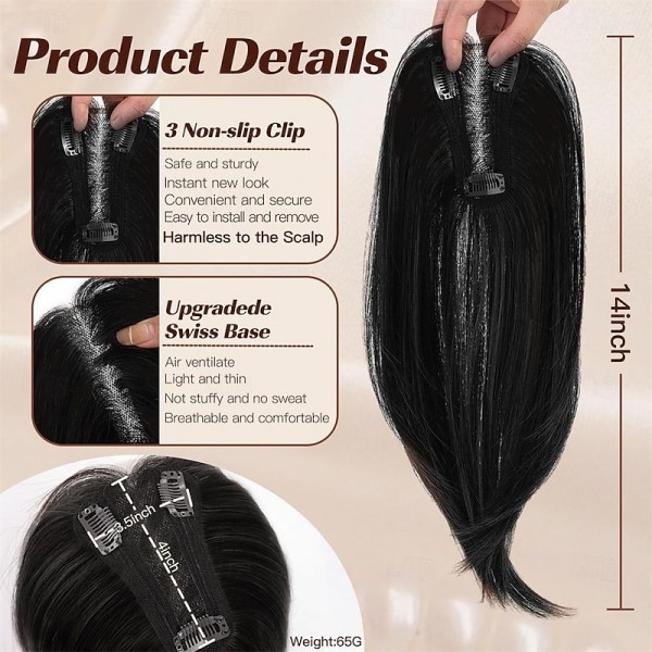 Light Brown & Ash Blonde Hair Toppers for Women Synthetic Hair Toppers Hair Pieces Swiss Base with 3 Clips in Wiglets Toppers for Women with Thinning Hair Grey Hair Hair Loss Light Brown & Ash Blonde Hair Toppers for Women Synthetic Hair Toppers Hair Pieces Swiss Base with 3 Clips in Wiglets Toppers for Women with Thinning Hair Grey Hair Hair Loss