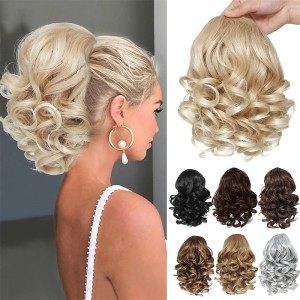 Ponytail Extension10 Inch Drawstring PonytailCurly Ponytail Hair ExtensionNatural Wavy Hair Extensions Ponytail Synthetic Hairpieces for Women