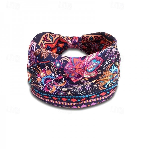 1pc Retro Printing Headband Non Slip Headwear Comfortable Knotted Hair Band Elegant Hair Accessories For Women 1pc Retro Printing Headband Non Slip Headwear Comfortable Knotted Hair Band Elegant Hair Accessories For Women