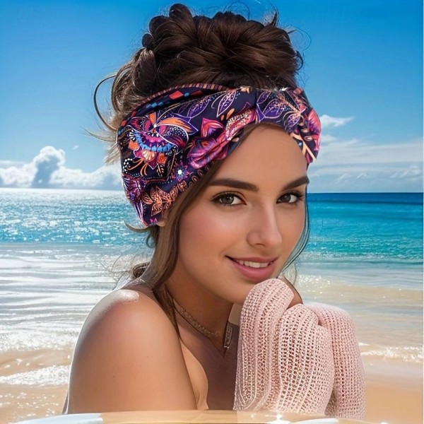 1pc Retro Printing Headband Non Slip Headwear Comfortable Knotted Hair Band Elegant Hair Accessories For Women 1pc Retro Printing Headband Non Slip Headwear Comfortable Knotted Hair Band Elegant Hair Accessories For Women