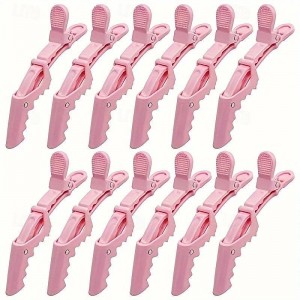 12pcs Solid Color Alligator Hair Clips - Stylish &amp; Chic Hair Accessories for Women and Girls - Durable, Elegant Side Clips Perfect for Fringe Styles
