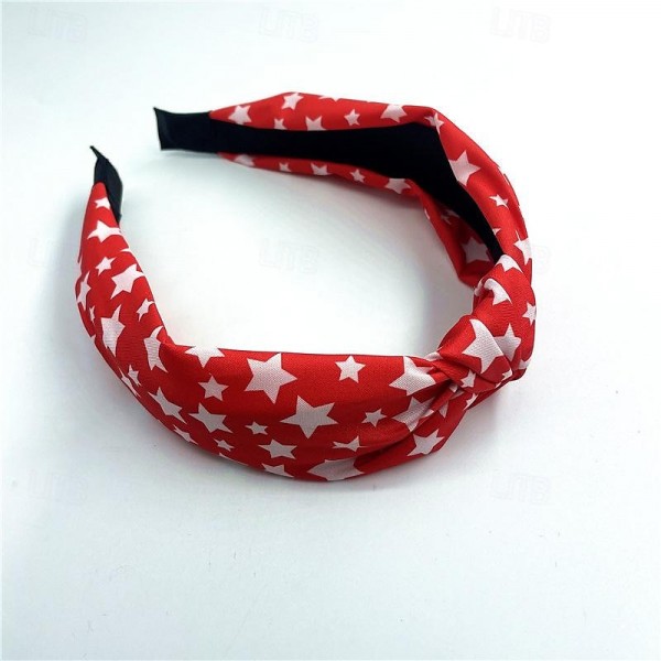 All-American Flag Knotted Headband - Festive Independence Day Hair Accessory for Women - Stylish Patriotic Style All-American Flag Knotted Headband - Festive Independence Day Hair Accessory for Women - Stylish Patriotic Style