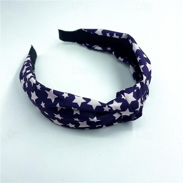 All-American Flag Knotted Headband - Festive Independence Day Hair Accessory for Women - Stylish Patriotic Style All-American Flag Knotted Headband - Festive Independence Day Hair Accessory for Women - Stylish Patriotic Style