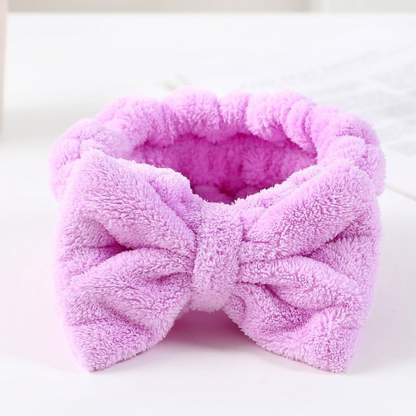 Bliss Women's Spa Headband - 1 Pack Microfiber Makeup Headband with Bow - Hair Band for Washing Face, Facials, Skincare, Shower, Purple/Blue Bliss Women's Spa Headband - 1 Pack Microfiber Makeup Headband with Bow - Hair Band for Washing Face, Facials, Skincare, Shower, Purple/Blue