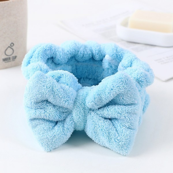 Bliss Women's Spa Headband - 1 Pack Microfiber Makeup Headband with Bow - Hair Band for Washing Face, Facials, Skincare, Shower, Purple/Blue Bliss Women's Spa Headband - 1 Pack Microfiber Makeup Headband with Bow - Hair Band for Washing Face, Facials, Skincare, Shower, Purple/Blue