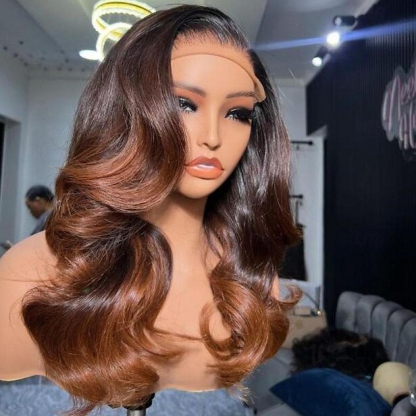 Human Hair 13x4 Lace Front Wig Free Part Brazilian Hair Wavy Multi-color Wig 130% 150% Density Ombre Hair 100% Virgin Glueless Pre-Plucked For Women Long Human Hair Lace Wig Human Hair 13x4 Lace Front Wig Free Part Brazilian Hair Wavy Multi-color Wig 130% 150% Density Ombre Hair 100% Virgin Glueless Pre-Plucked For Women Long Human Hair Lace Wig