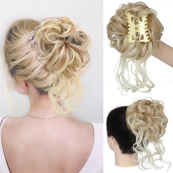 Messy Bun Hair Piece Claw Clip Curly Wavy Faux Hair Bun Tousled Updo Hair Extensions Scrunchie Long Beard Chignon Buns Hair pieces for Women Messy Bun Hair Piece Claw Clip Curly Wavy Faux Hair Bun Tousled Updo Hair Extensions Scrunchie Long Beard Chignon Buns Hair pieces for Women