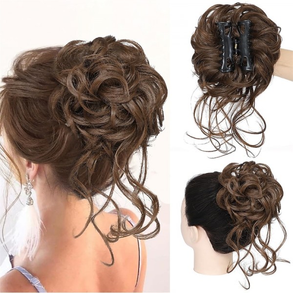 Messy Bun Hair Piece Claw Clip Curly Wavy Faux Hair Bun Tousled Updo Hair Extensions Scrunchie Long Beard Chignon Buns Hair pieces for Women Messy Bun Hair Piece Claw Clip Curly Wavy Faux Hair Bun Tousled Updo Hair Extensions Scrunchie Long Beard Chignon Buns Hair pieces for Women