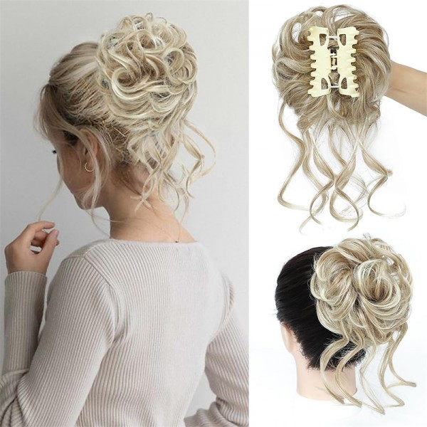 Messy Bun Hair Piece Claw Clip Curly Wavy Faux Hair Bun Tousled Updo Hair Extensions Scrunchie Long Beard Chignon Buns Hair pieces for Women Messy Bun Hair Piece Claw Clip Curly Wavy Faux Hair Bun Tousled Updo Hair Extensions Scrunchie Long Beard Chignon Buns Hair pieces for Women